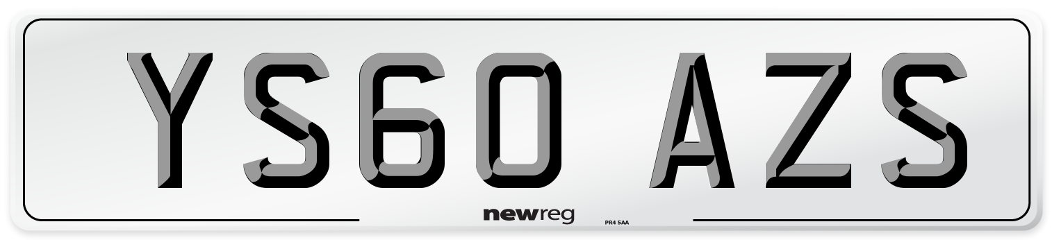YS60 AZS Number Plate from New Reg